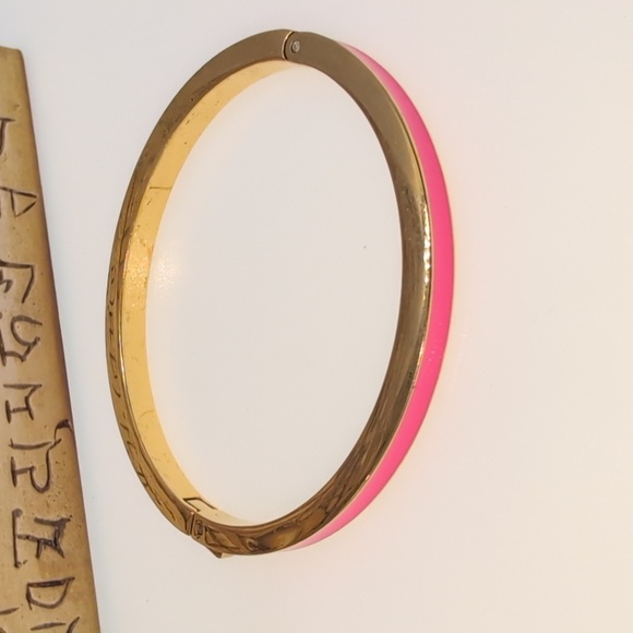 J. Crew Pink and Gold Enamel Bangle Bracelet - Picture 8 of 8